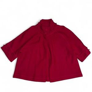 For Cynthia Vibrant Red Wool Jacket